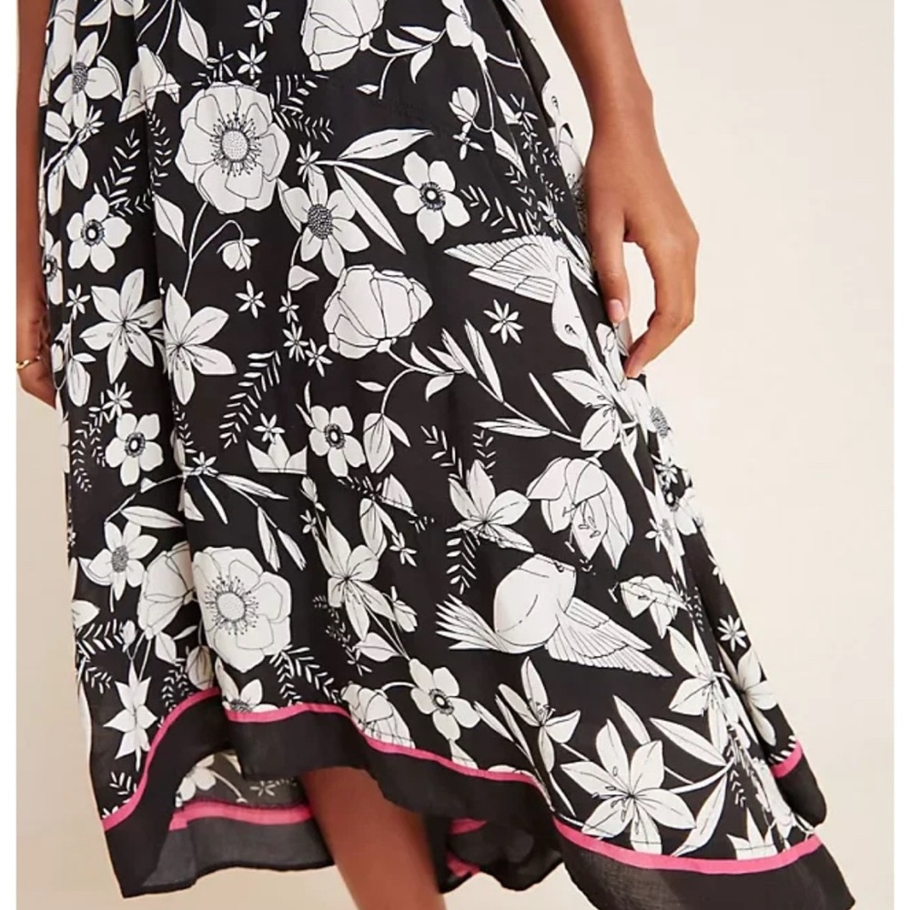 Anthropologie Black and White Asymmetrical Sundress - Picture 6 of 9